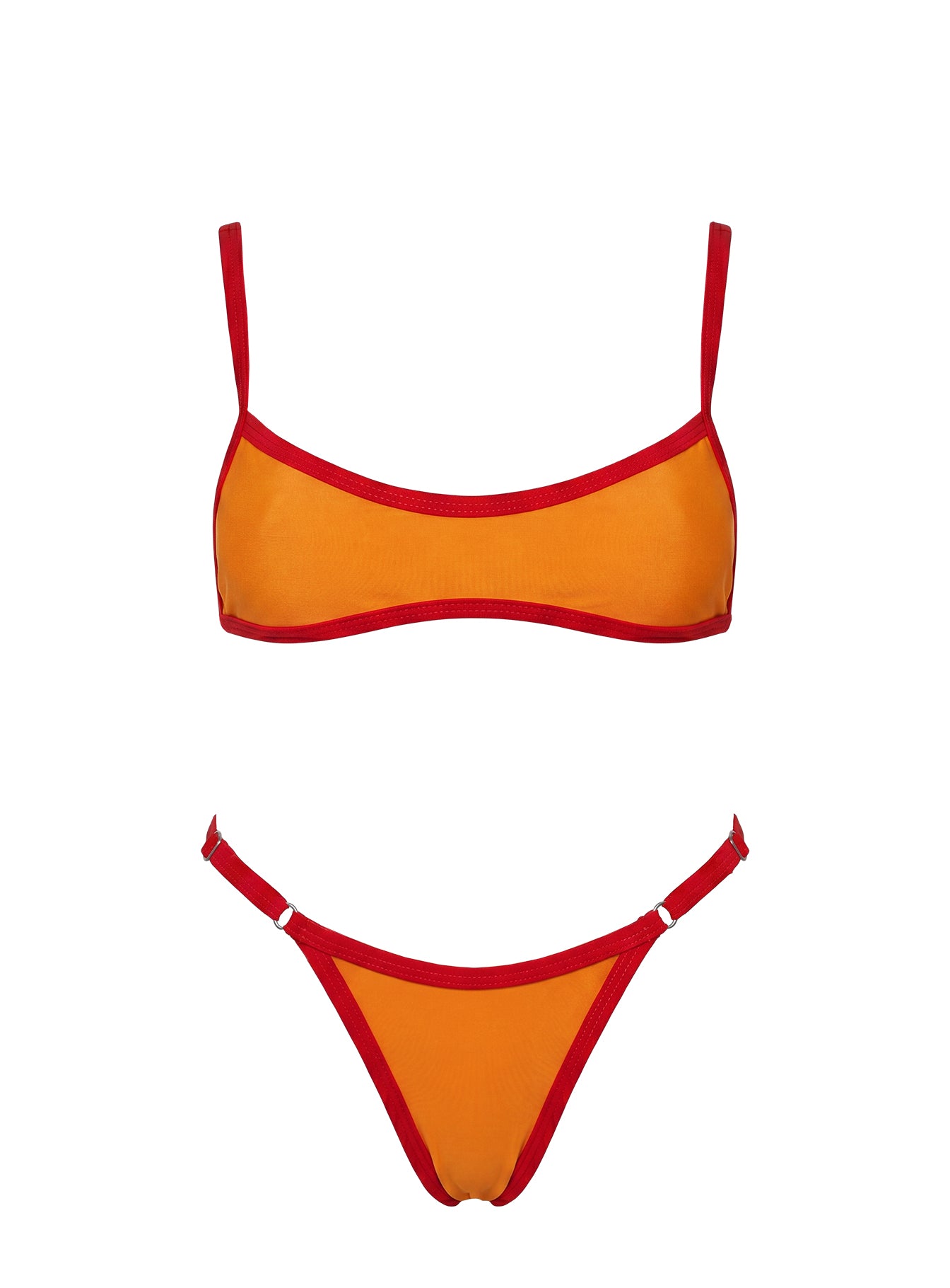 Beasley Cheeky Bikini Bottoms Orange / Red