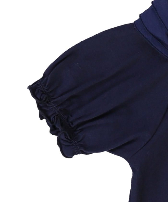 Baby Clear Spinned Cotton Jersey Frilled Collar Tee