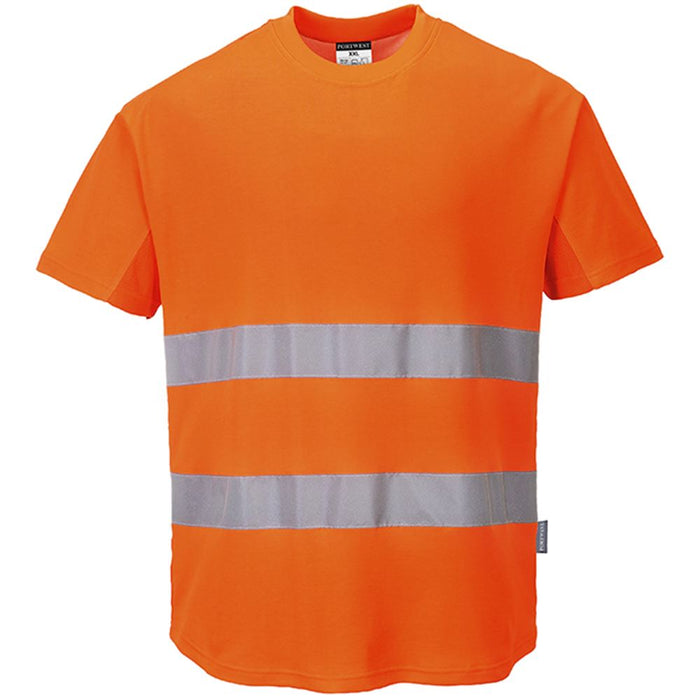 Portwest C394 Orange MeshAir Cool Hi Vis T Shirt