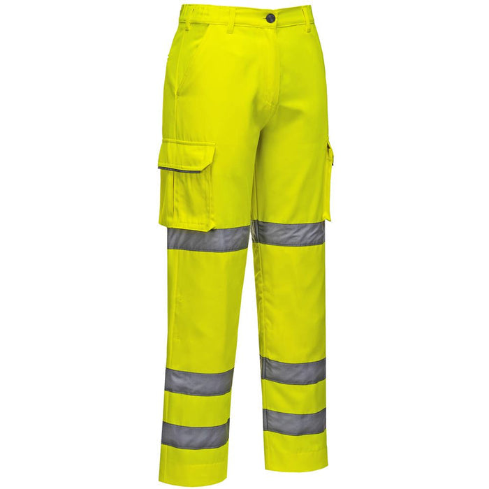 Portwest LW71 Yellow Polycotton Womens Hi Vis Trousers