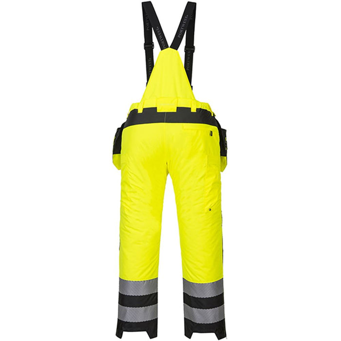 Portwest PW351 PW3 Yellow/Black Padded Waterproof Hi Vis Winter Trouser