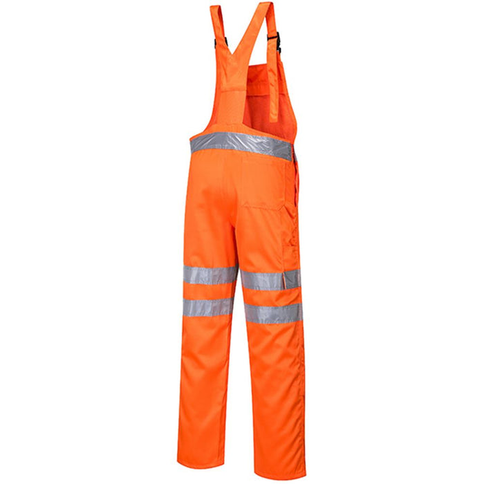 Portwest RT43 Orange Polycotton Hi Vis Bib & Brace Overall