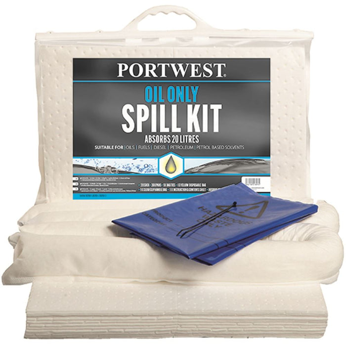 Portwest SM60 White 20 Litre Oil Only Spill Kit