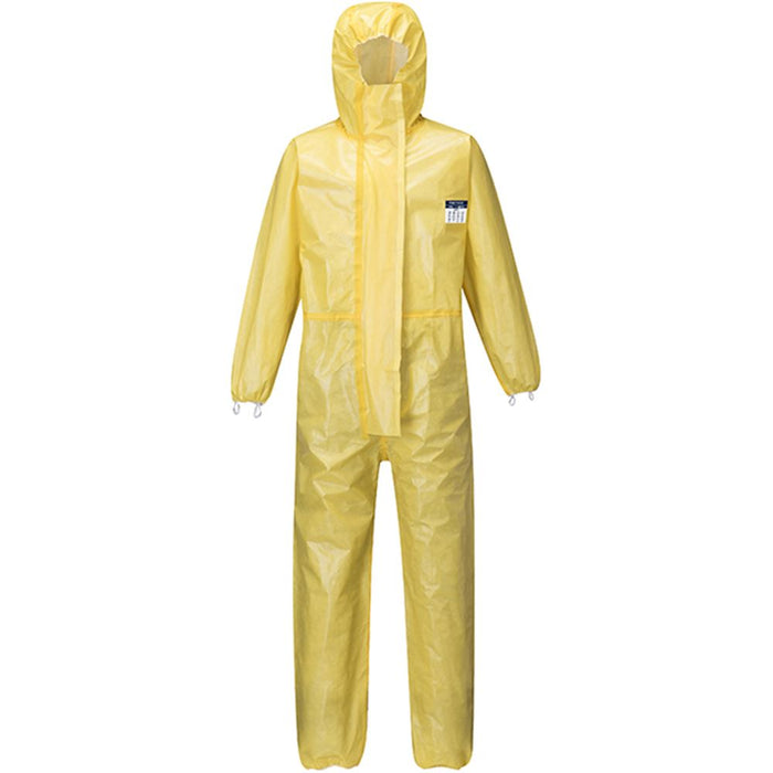 Portwest ST70 Yellow Biztex Microporous Disposable Coverall Type 3/4/5/6