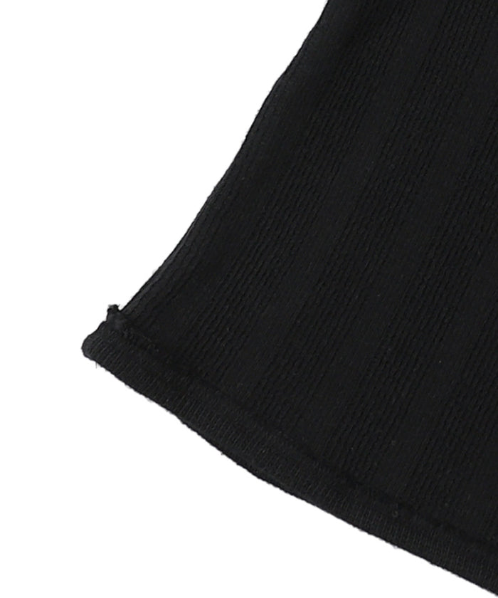 Rib Knit Long Sleeve Tee