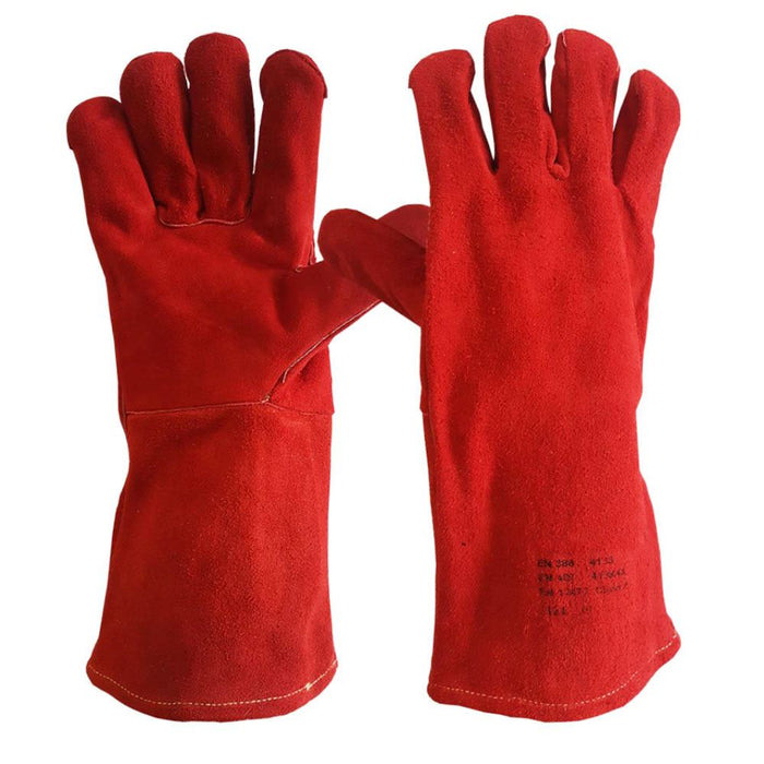 Supreme Red Leather Welders Gauntlet - 7g