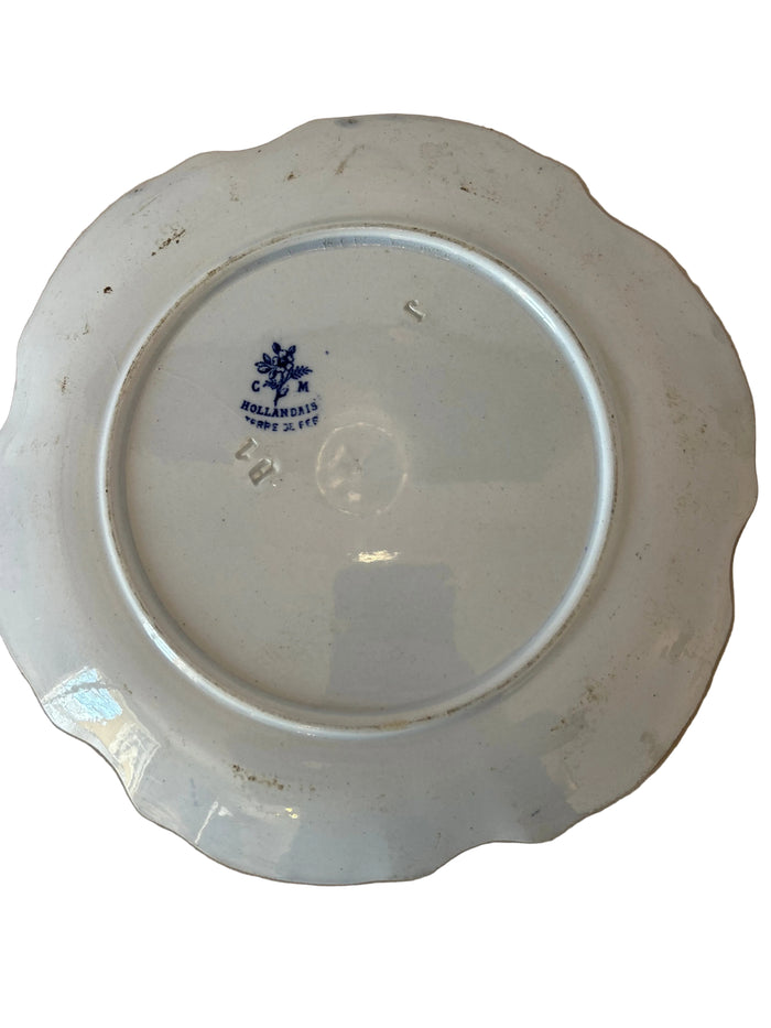 This item is an antique Creil et Montereau ironstone plate