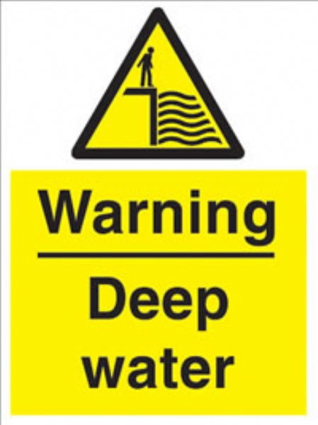 warning - deep water