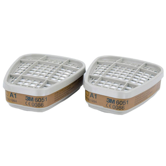 3M 6051 A1 Organic Vapour Filter For 6000 7500 Series Masks (Pair)