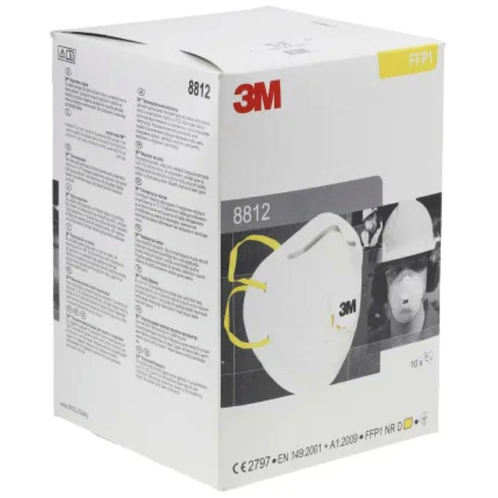 3M 8812 FFP1D Valved Cup Shaped Disposable Masks (Pack 10)