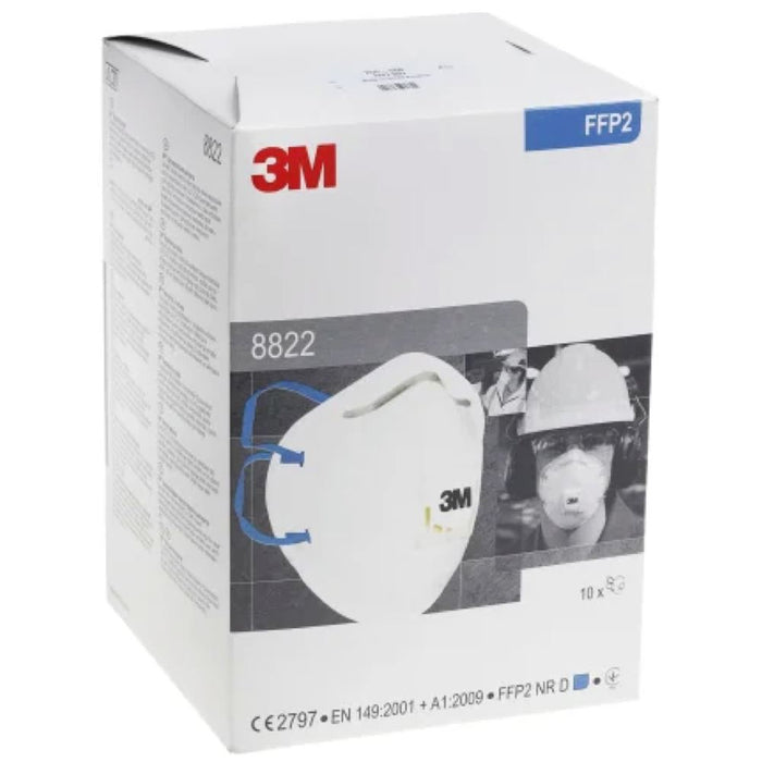 3M 8822 FFP2D Valved Cup-Shaped Disposable Masks (Pack 10)