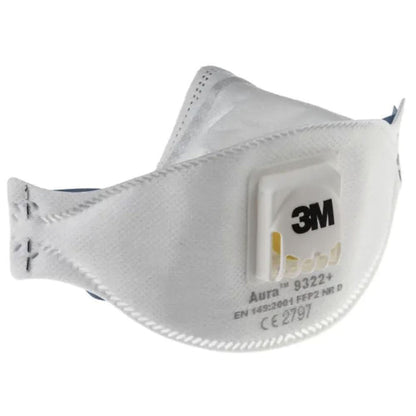 3M 9322+ Aura FFP2D Valved Fold Flat Disposable Masks (Pack 10)