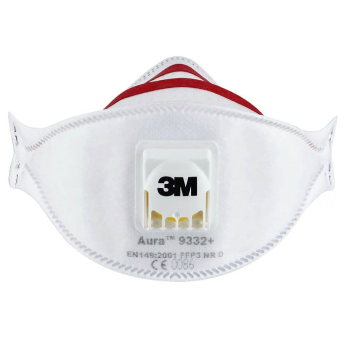 3M 9332+ Aura FFP3D Valved Fold Flat Disposable Masks (Pack 10)