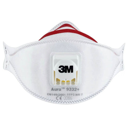 3M 9332+ Aura FFP3D Valved Fold Flat Disposable Masks (Pack 10)