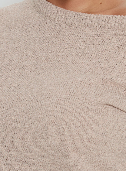 Ashfield Off Shoulder Top Oat Curve