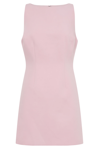 Angela Suiting Mini Dress - Baby Pink