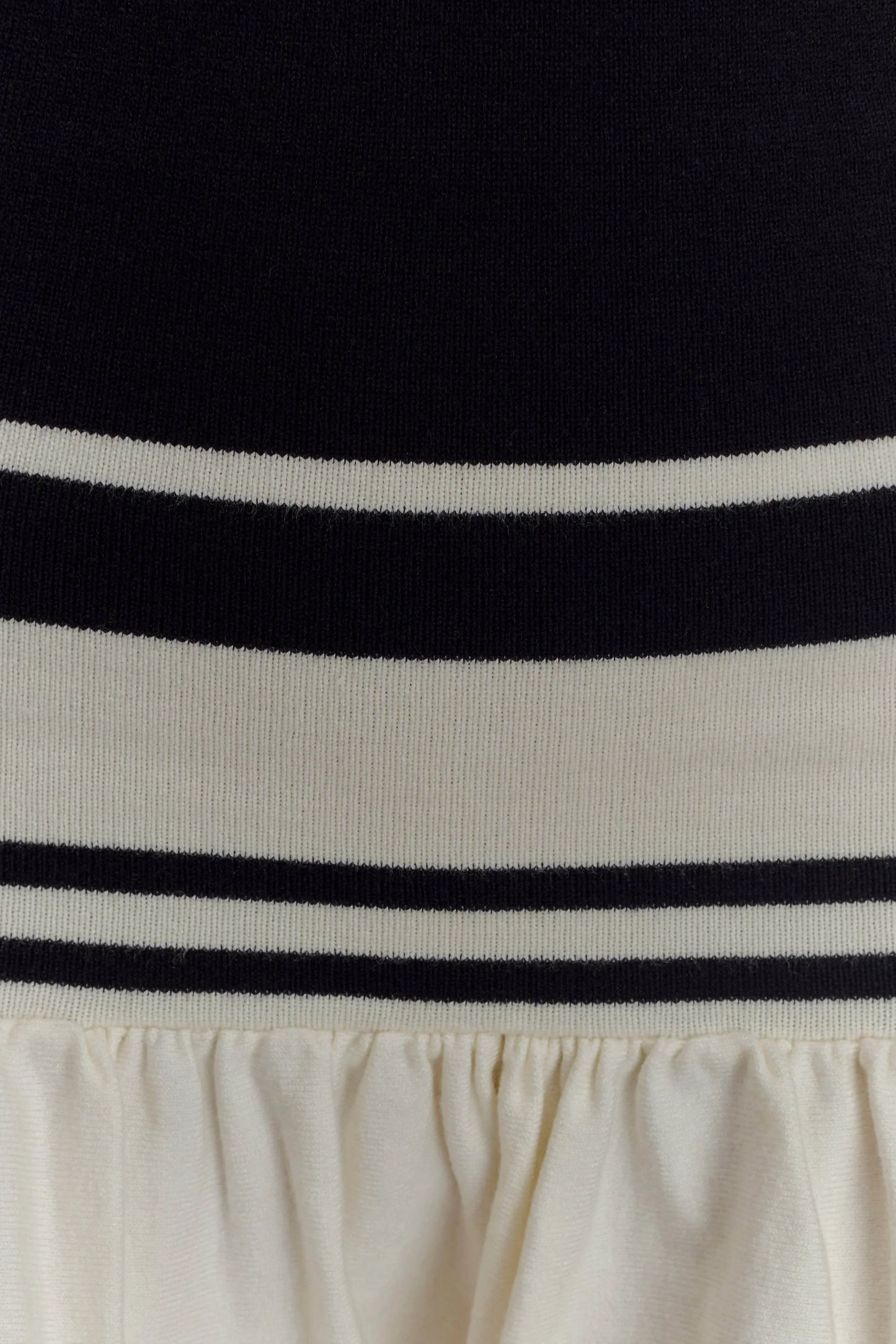 Ellison Contrast Knit Mini Dress - Black/White