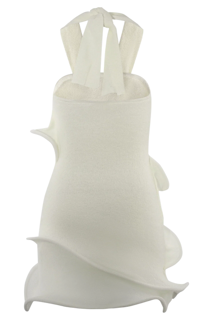 Caprice Halter Knit Mini Dress - White