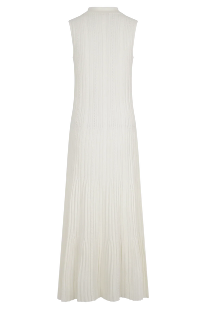 Margie Sleeveless Knit Midi Dress - White