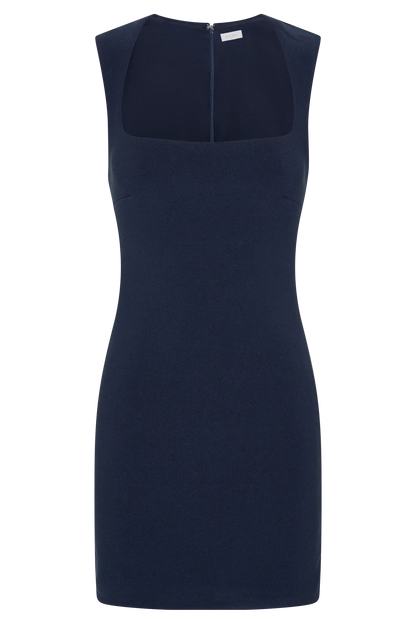 Frida Crepe Mini Dress - Dark Navy