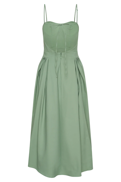 Rebecca Cotton Midi Dress - Basil