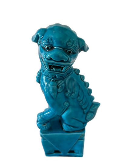 Pair of Vintage Porcelain Foo Dog - Small and Medium