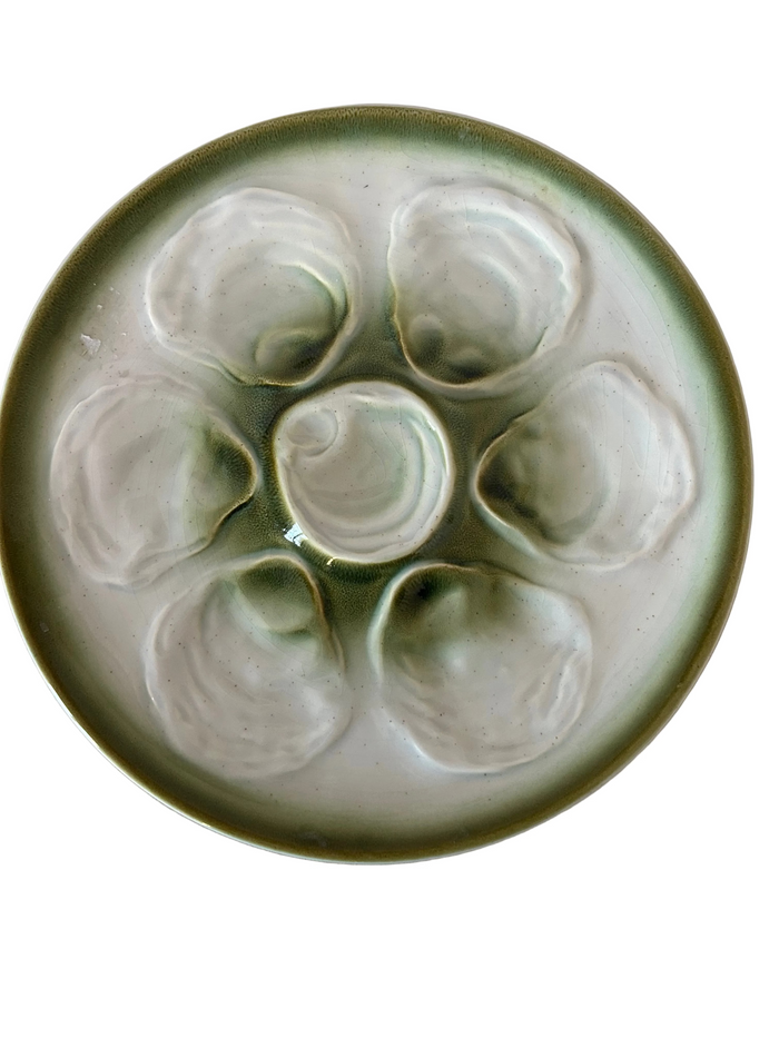 Vintage ceramic oyster plate - Pair