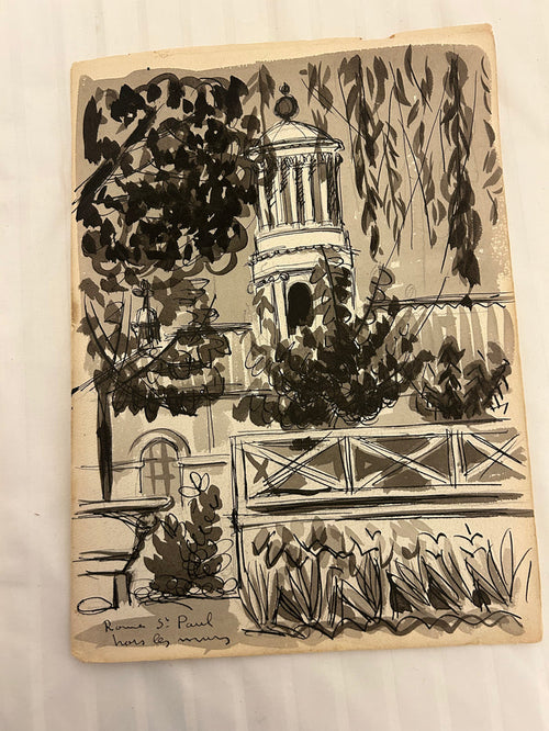 Original French Artist Sketch Book - F