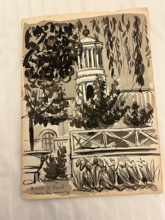 Original French Artist Sketch Book - F