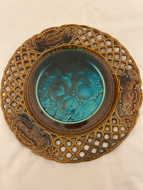 French majolica plate