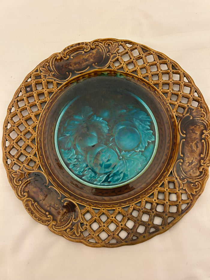 French majolica plate