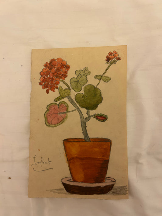 vintage watercolor painting
