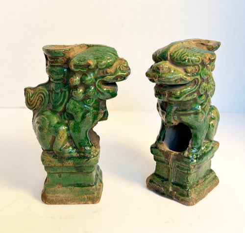 A1- Pair of Antique Foo Dogs