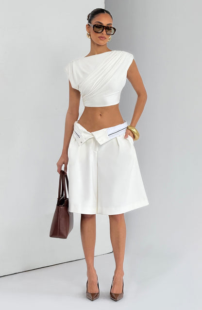 Ausra Bermuda Shorts - Ivory
