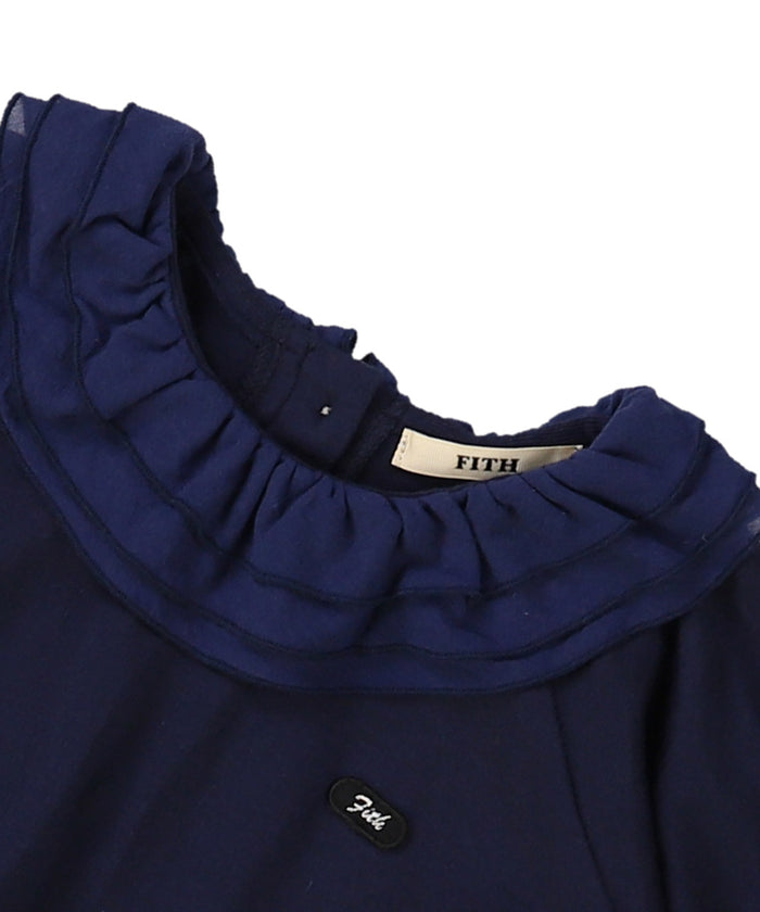 Baby Clear Spinned Cotton Jersey Frilled Collar Tee