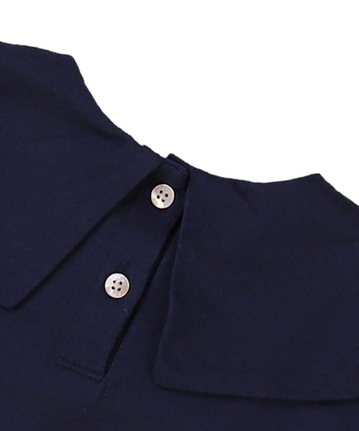 Baby Clear Spinned Cotton Jersey Sailor Collar Tee