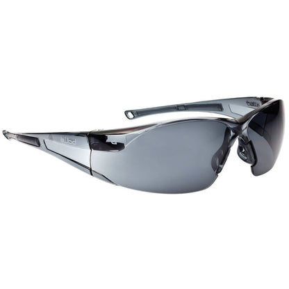 Bolle Rush RUSHPSF Smoke Safety Sunglasses with Adjustable Cord - Anti Scratch & Anti Fog Lens