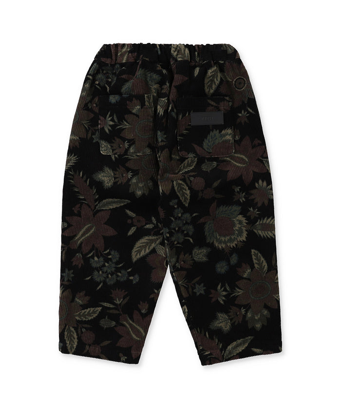 Botanical Print Corduroy Pants