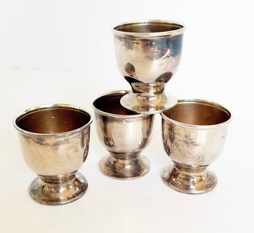 C8- Silver Egg Cups - S/4