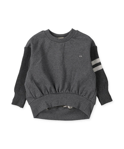 Combination Knit Detachable Collar Sweatshirt