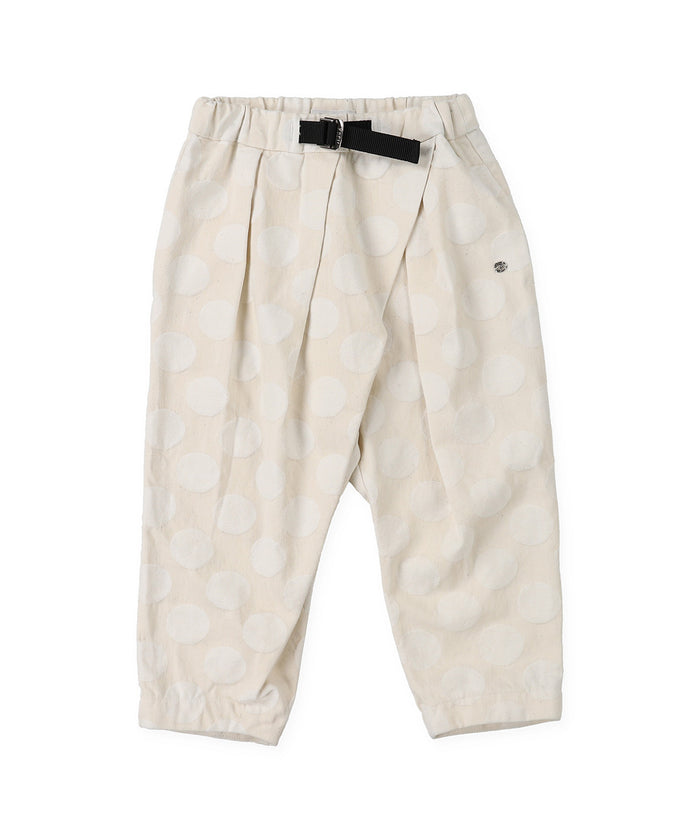 Denim and Coin Dot Jacquard Assymetry Pants