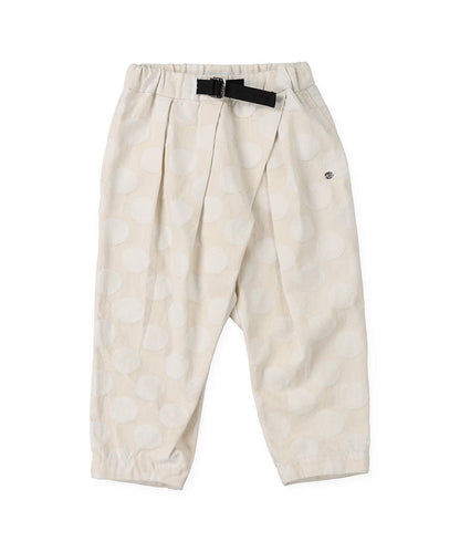 Denim and Coin Dot Jacquard Assymetry Pants