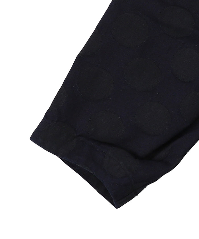 Denim and Coin Dot Jacquard Assymetry Pants