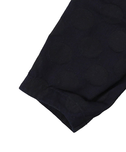 Denim and Coin Dot Jacquard Assymetry Pants