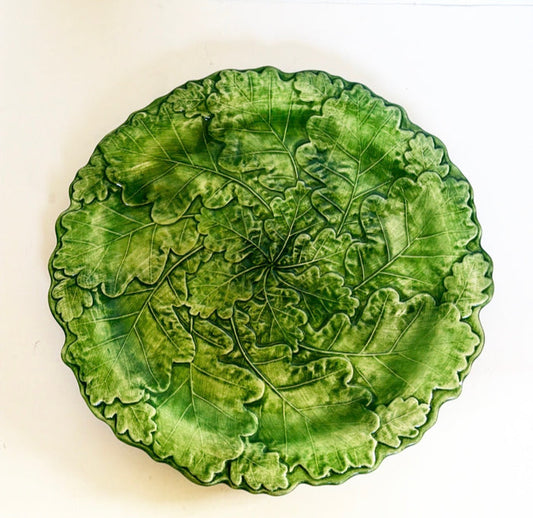 E5- Majolica Leaf Platter