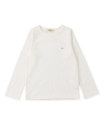 Feather Knit and Double Gauze Long Sleeve Tee