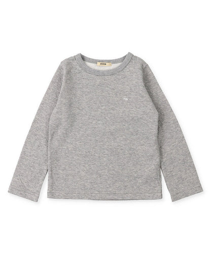 Feather Knit and Double Gauze Long Sleeve Tee