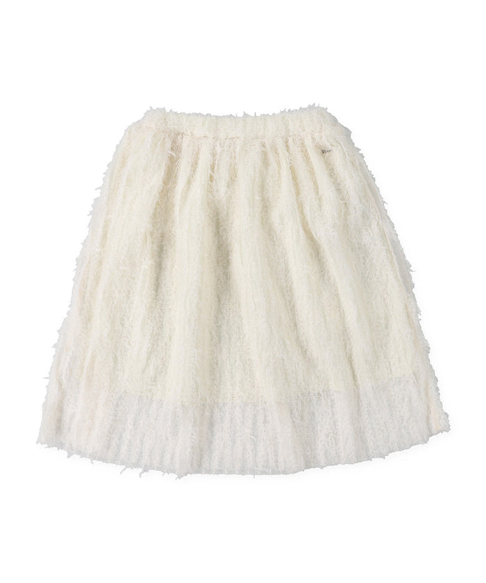 Feather Tulle Long Skirt