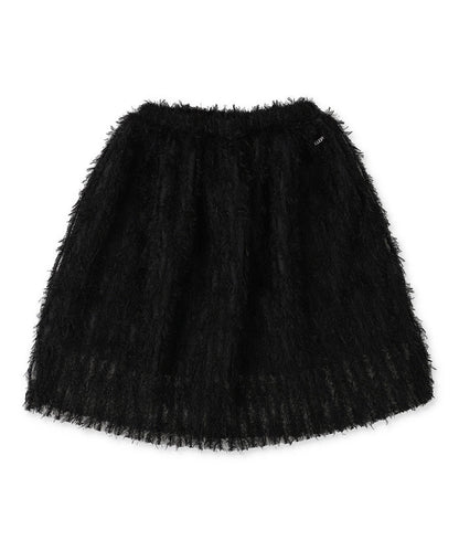 Feather Tulle Long Skirt
