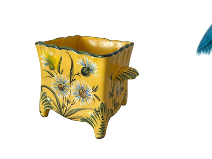 French Quimper ceramic planter